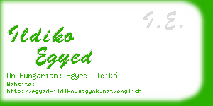 ildiko egyed business card